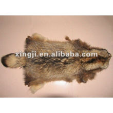 raw raccoon fur skin